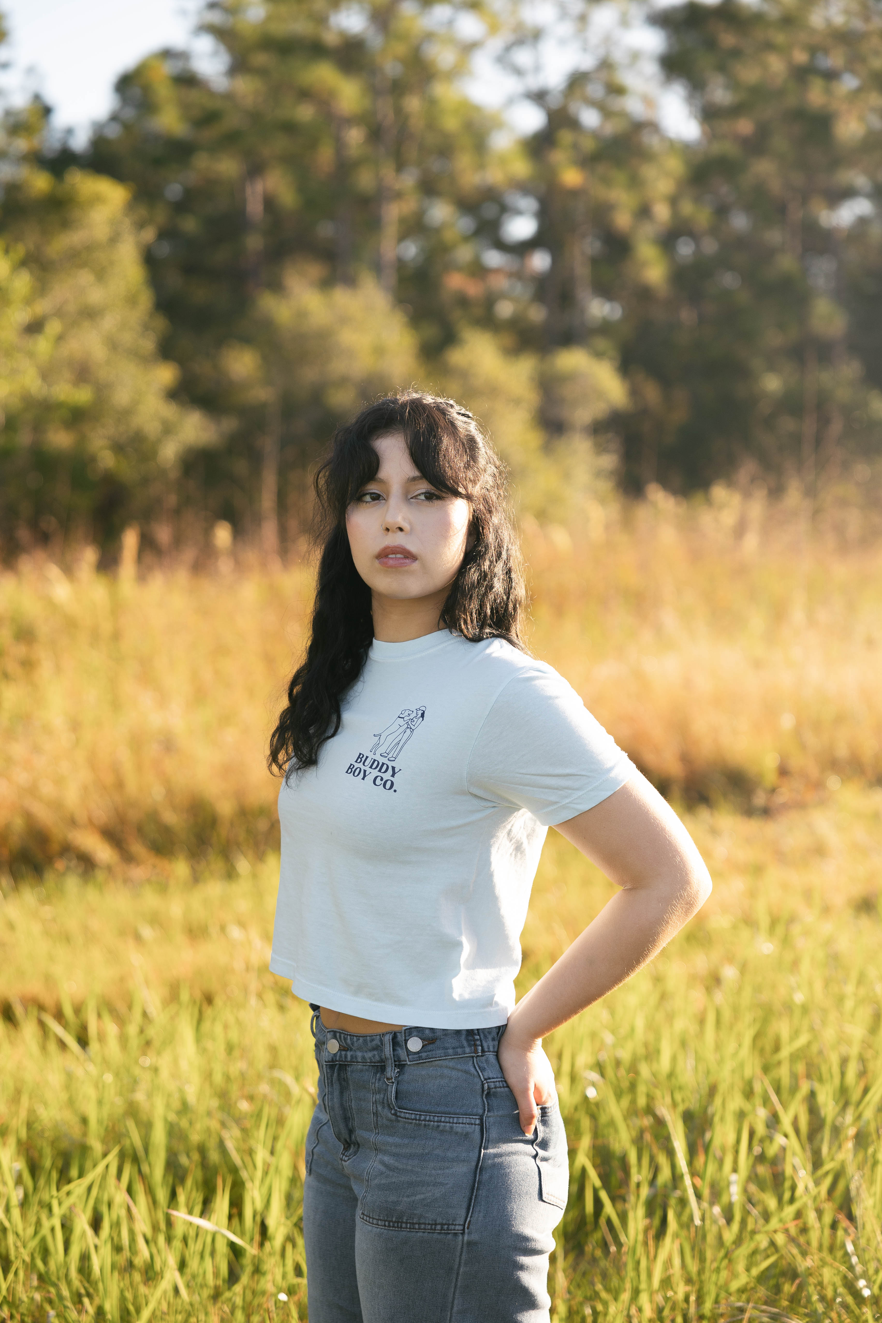 The Buddy Tee in blue