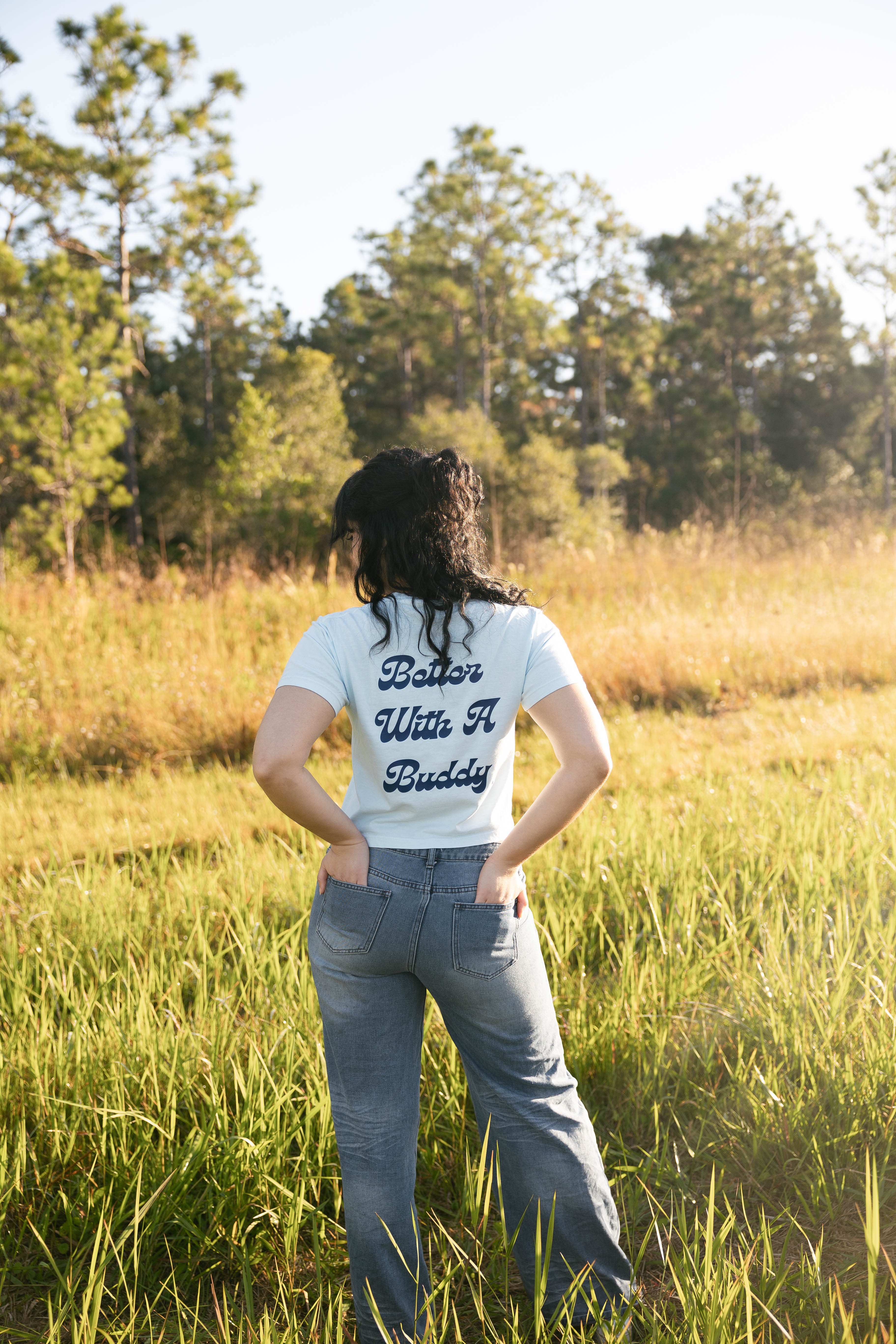 The Buddy Tee in blue
