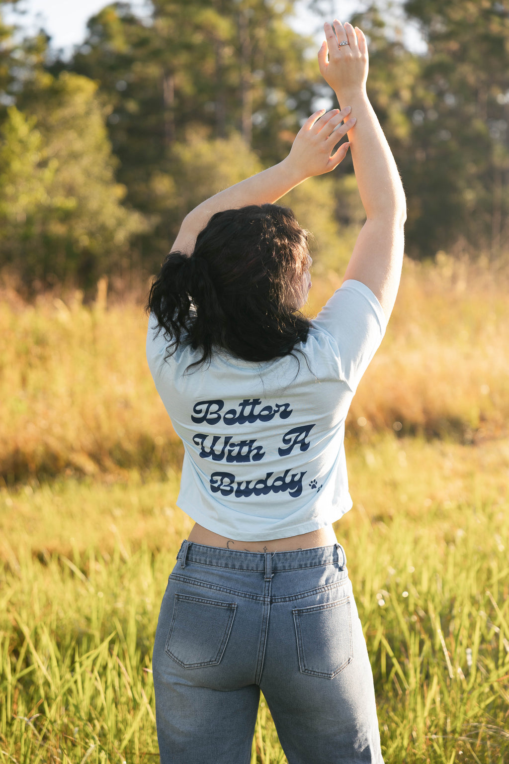 The Buddy Tee in blue